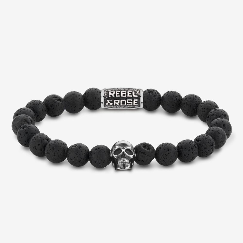 Rebel and Rose Skull Black Moon Bracelet