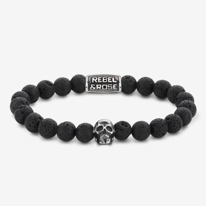 Rebel and Rose Skull Black Moon Bracelet