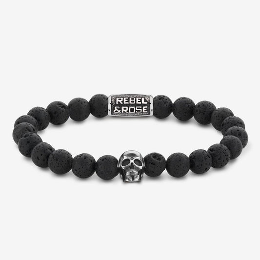 Rebel and Rose Skull Black Moon Bracelet