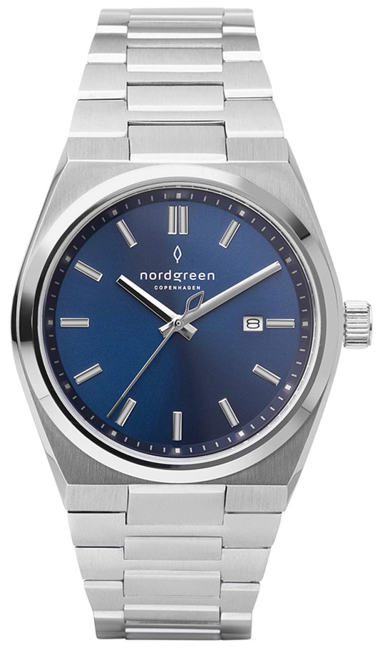Nordgreen Succession 41mm Navy Dial Stainless Steel Strap Watch
