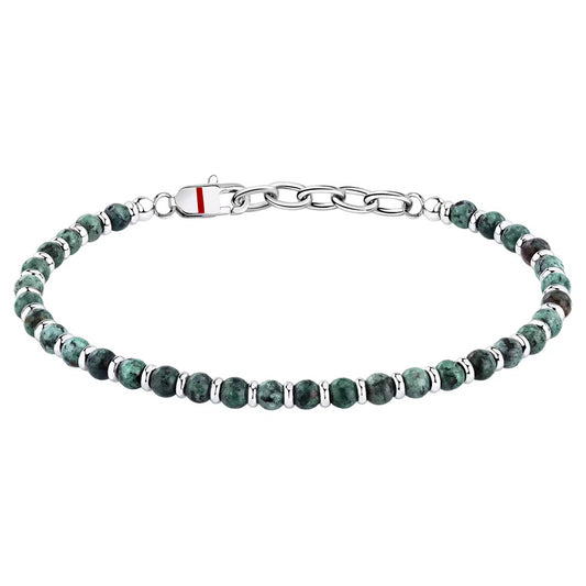 Sector Basic Bracelet  with Green Stones 19+3cm