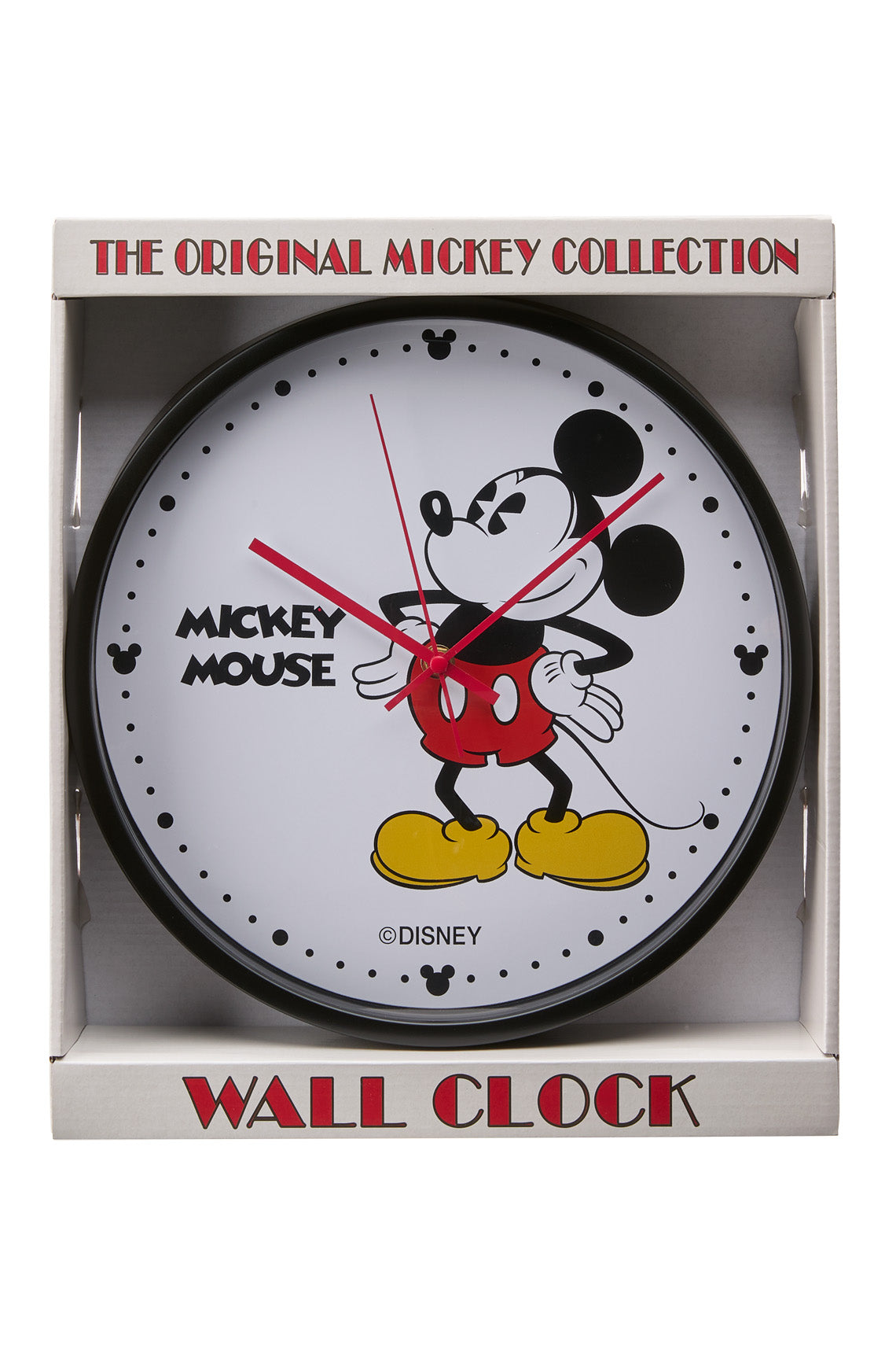 Disney Mickey 30cm Black Wall Clock