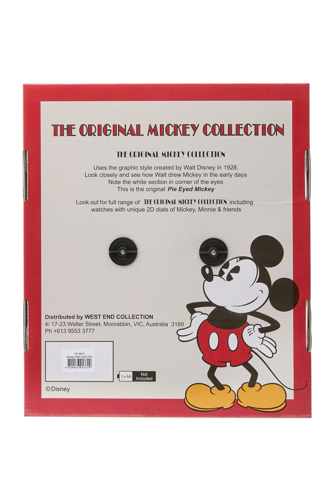 Disney Mickey 30cm Pink Wall Clock