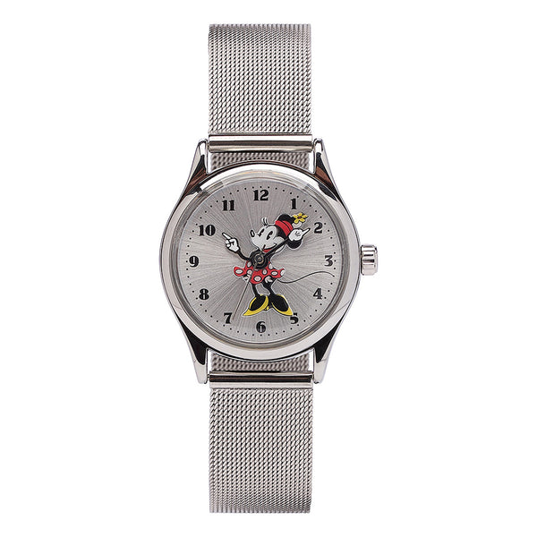 Disney Petite Minnie Silver Milanese Mesh Watch