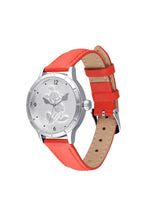 Load image into Gallery viewer, Disney Disney Mickey&#39;s 90th Sculpted Silver Dial Red Leaather Strap Watch