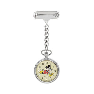 Disney Mickey Silver Nurse's Watch