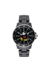 Disney Mickey Sports 40mm Black Dial Black Stainless Steel Watch