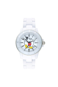 Disney Mickey Sports 40mm White Dial White Stainless Steel Watch