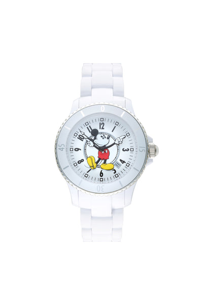 Disney Mickey Sports 40mm White Dial White Stainless Steel Watch