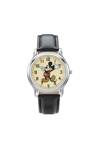 Disney Prime Mickey Collectors Edition 36mm Black Leather Watch