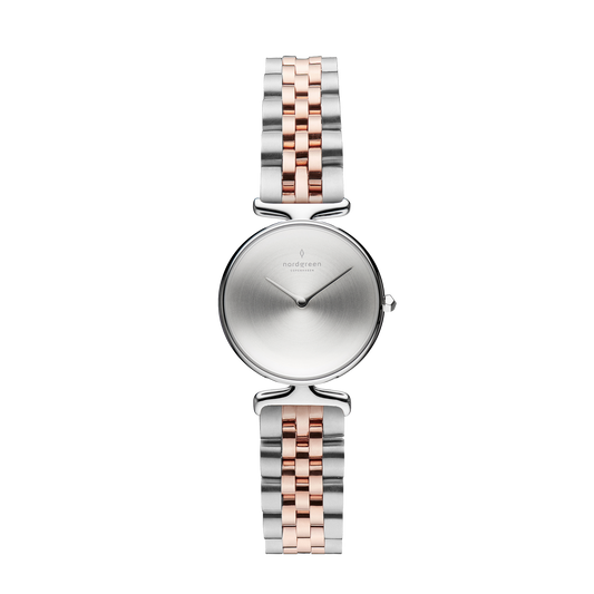 Nordgreen Unika 28mm Silver Brushed Metal Dial Watch