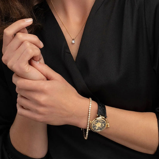 Vivienne Westwood Orb II Watch Black Gold