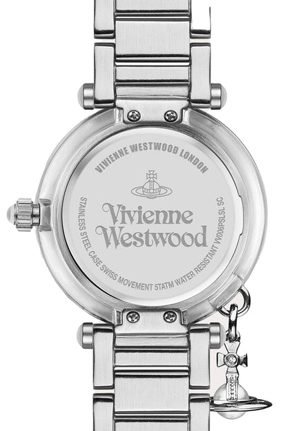 Vivienne Westwood Mother Orb Iridescent Dial Stainless Steel Strap Watch