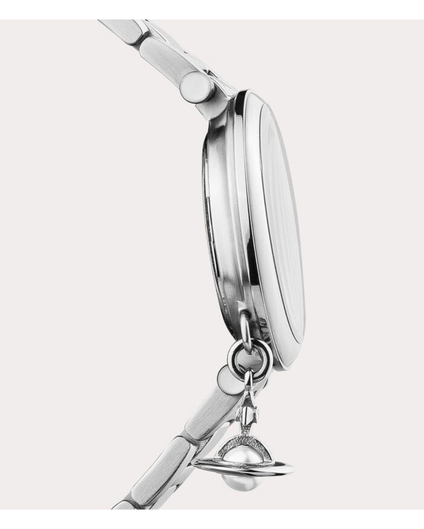 Vivienne Westwood Mother Orb Iridescent Dial Stainless Steel Strap Watch