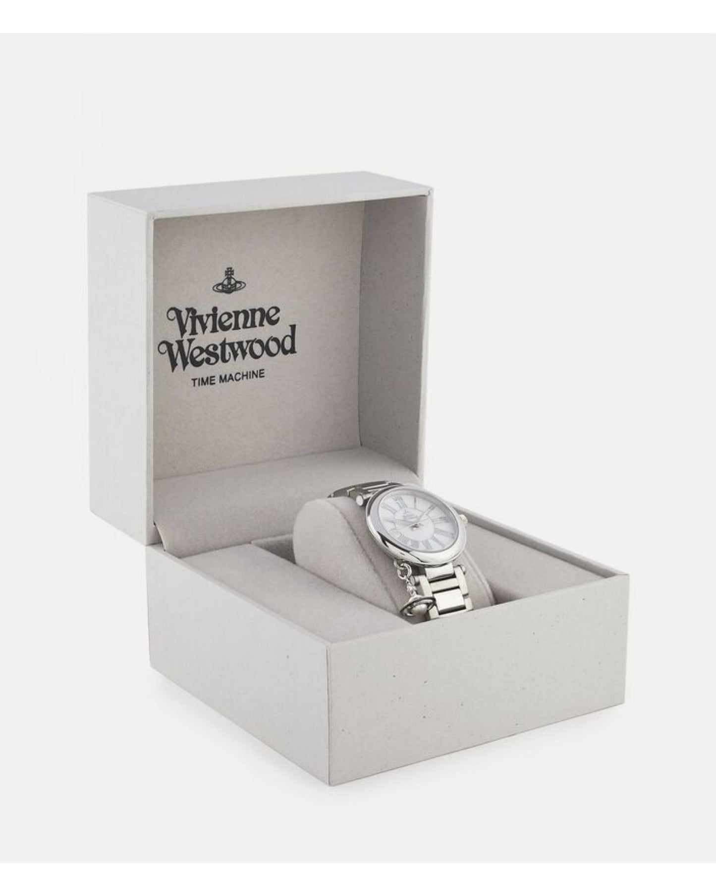 Vivienne Westwood Mother Orb Iridescent Dial Stainless Steel Strap Watch