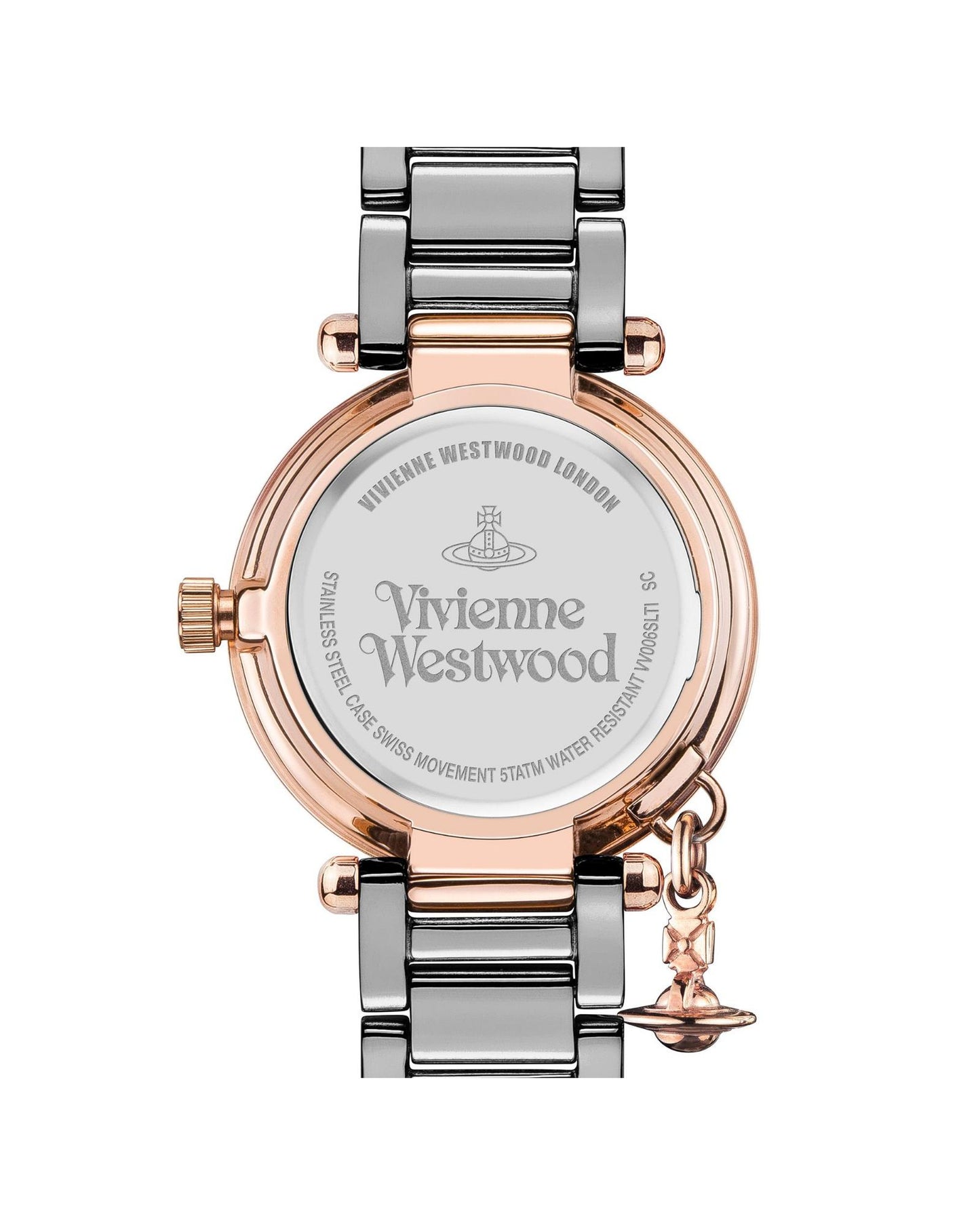 Vivienne Westwood Kensignton Watch Grey Dial & Titanium Plated Ceramic Bracelet