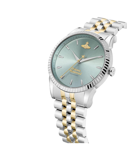 Vivienne Westwood Seymore Green Dial Two Tone Strap Watch