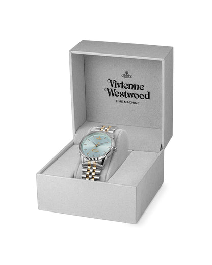 Vivienne Westwood Seymore Green Dial Two Tone Strap Watch