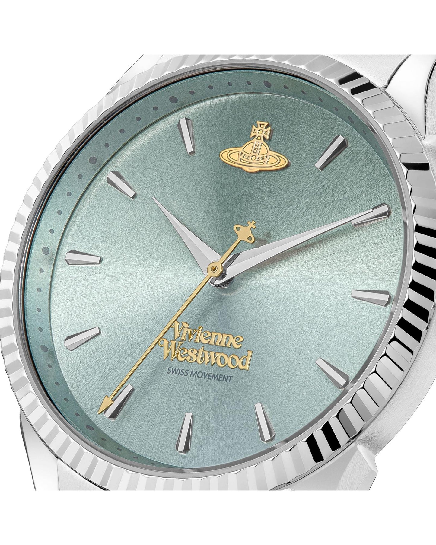 Vivienne Westwood Seymore Green Dial Two Tone Strap Watch