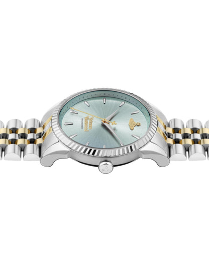 Vivienne Westwood Seymore Green Dial Two Tone Strap Watch