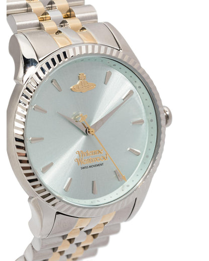 Vivienne Westwood Seymore Green Dial Two Tone Strap Watch