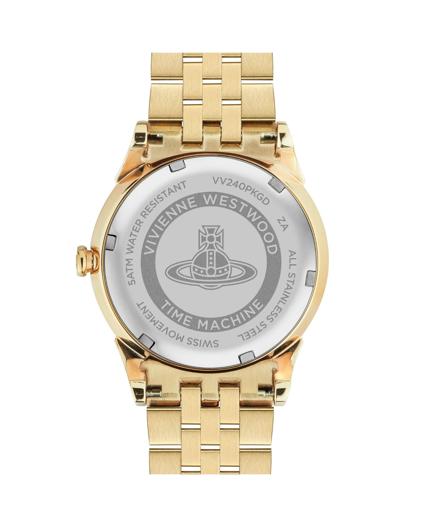 Vivienne Westwood Seymore Pink Dial Gold Strap Watch