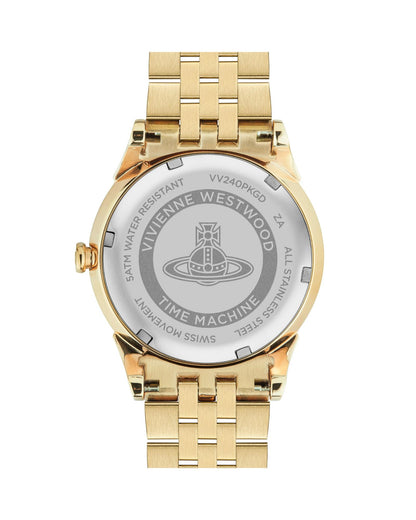 Vivienne Westwood Seymore Pink Dial Gold Strap Watch