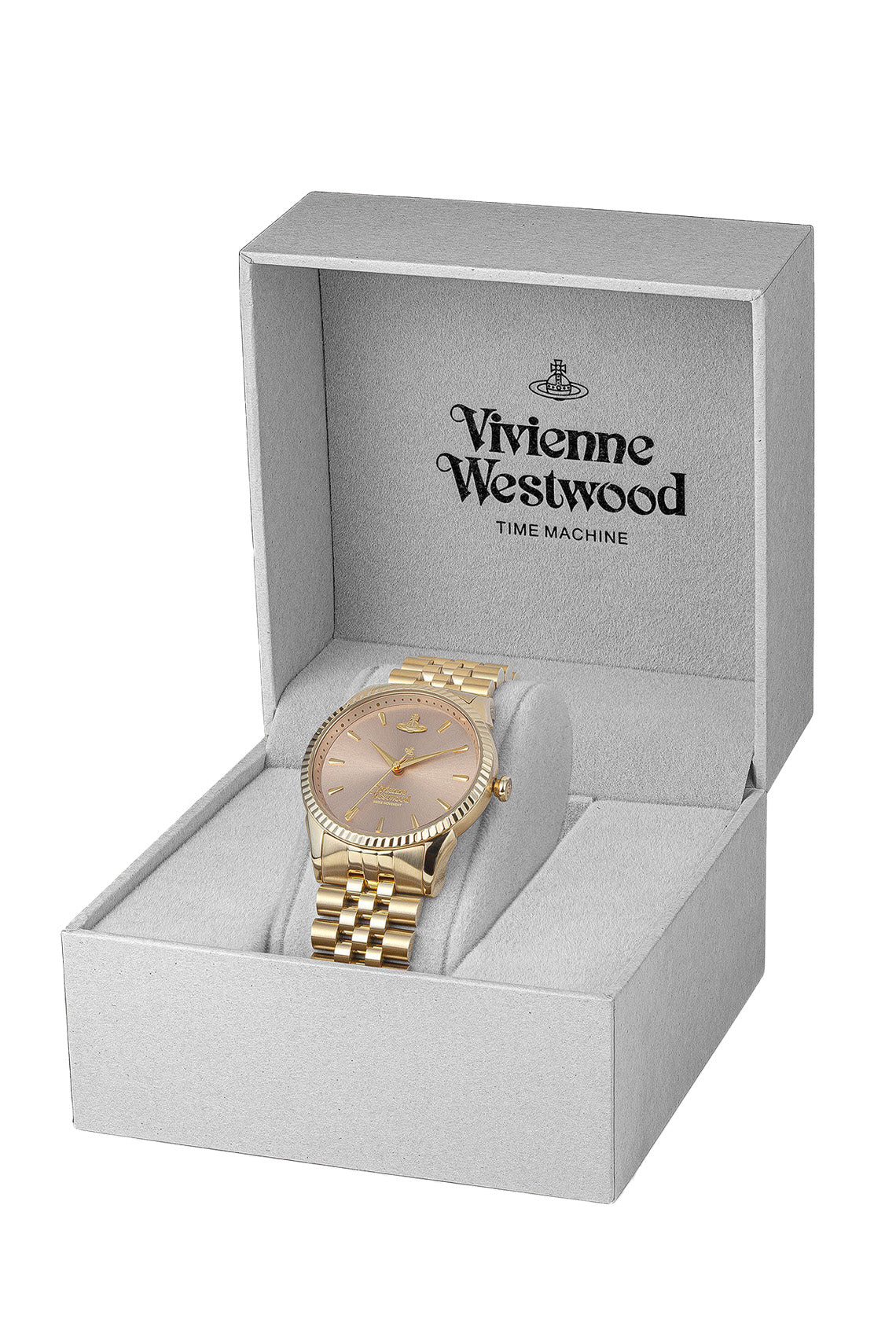 Vivienne Westwood Seymore Pink Dial Gold Strap Watch