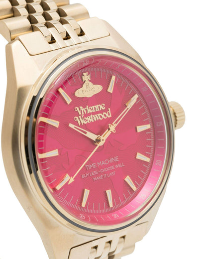 Vivienne Westwood Lady Sydenham 39mm Gold & Pink Watch