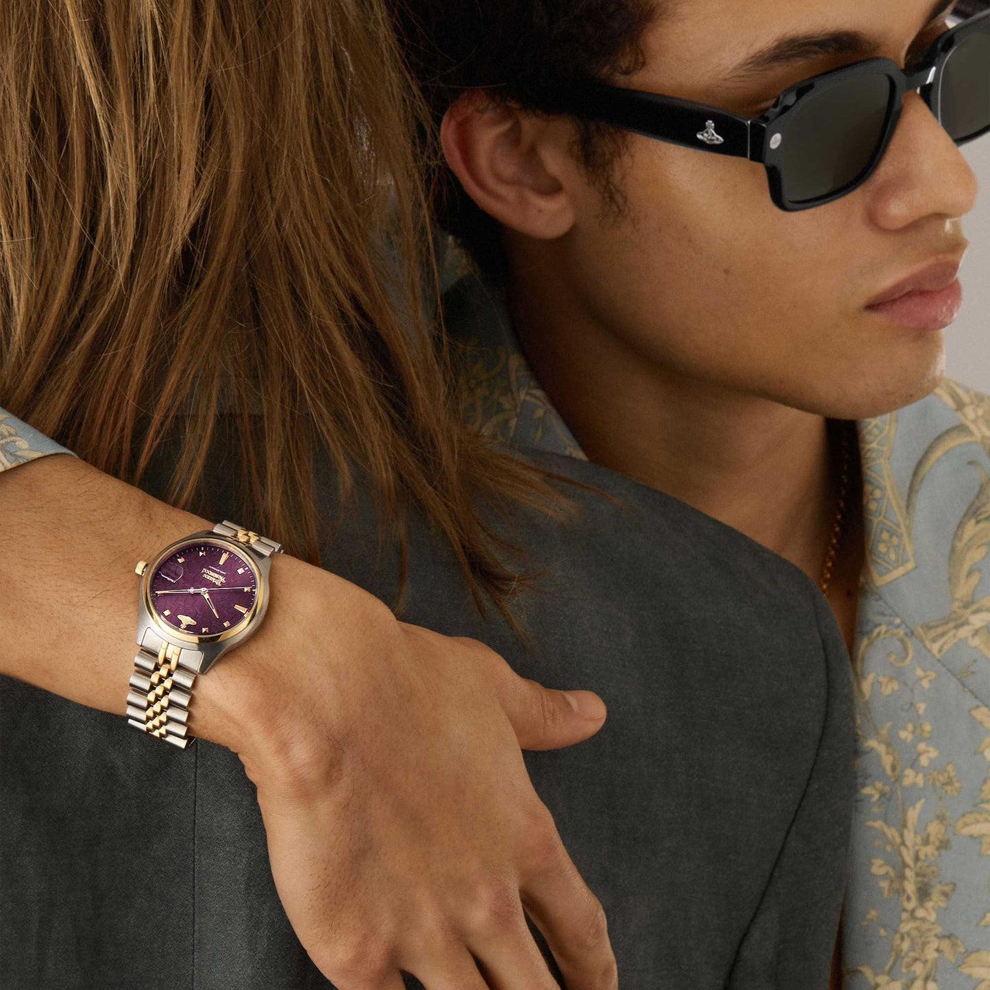 Vivienne Westwood Camberwell Purple 37mm Two Tone Watch