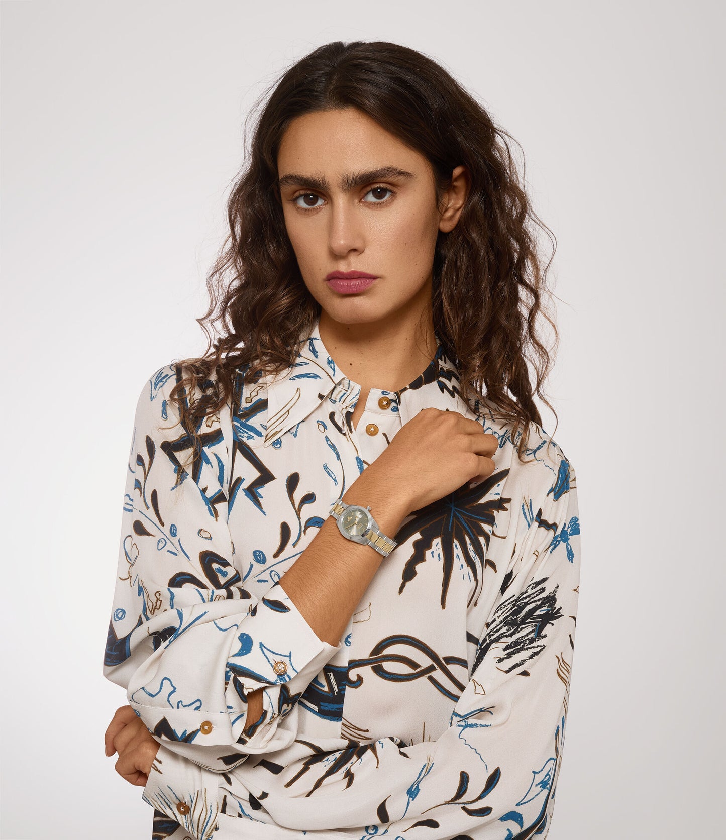 Vivienne Westwood Westwood Fenchurch Silver Dial Two Tone Strap Watch