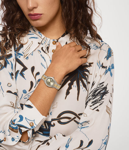 Vivienne Westwood Westwood Fenchurch Silver Dial Two Tone Strap Watch