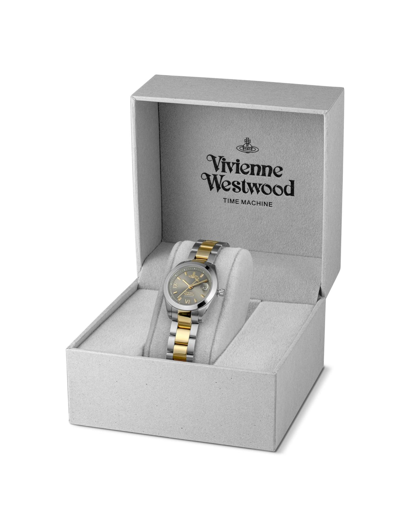 Vivienne Westwood Westwood Fenchurch Silver Dial Two Tone Strap Watch