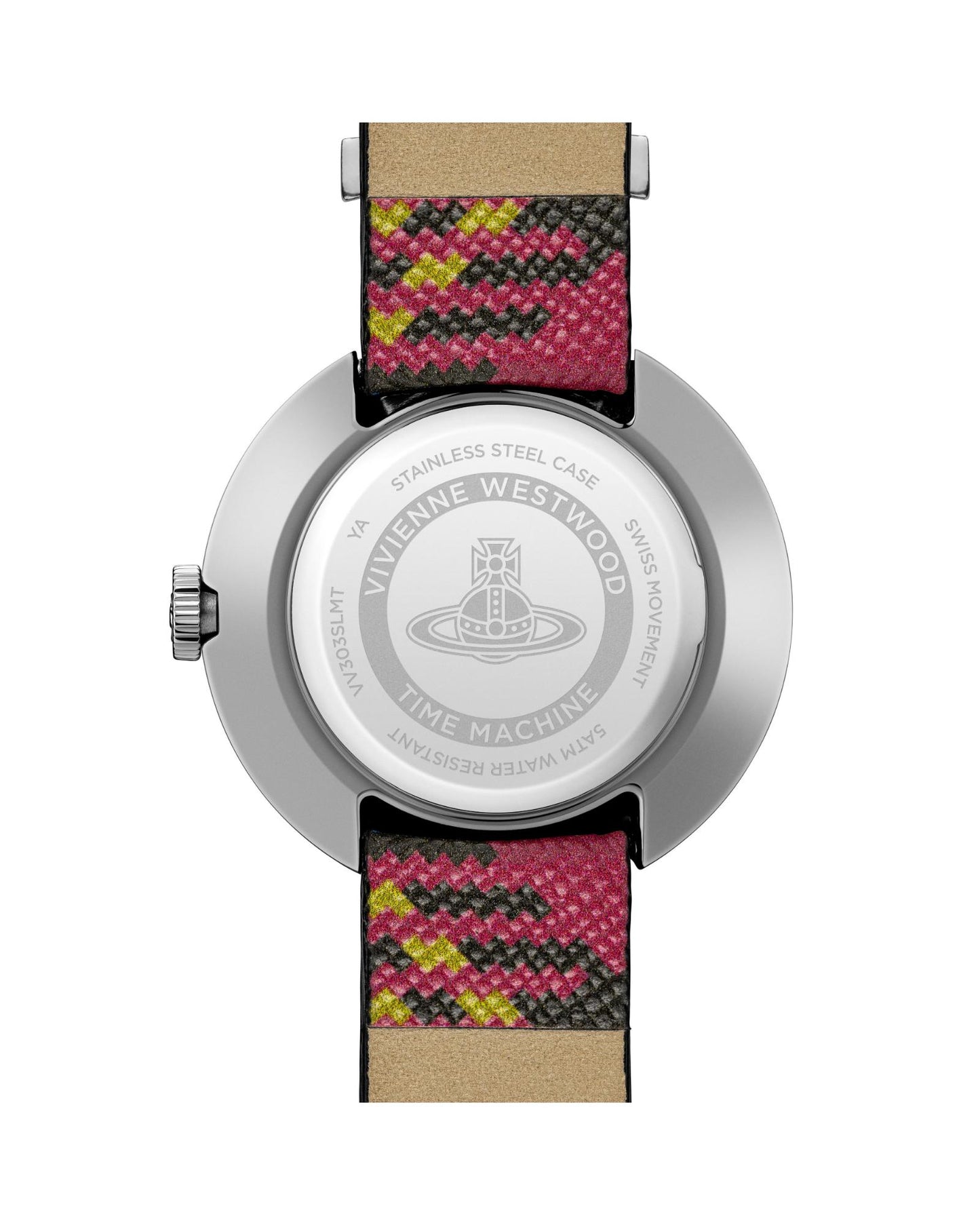 Vivienne Westwood Rebel Sex Silver Dial Tartan Leather Strap Watch