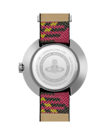Vivienne Westwood Rebel Sex Silver Dial Tartan Leather Strap Watch