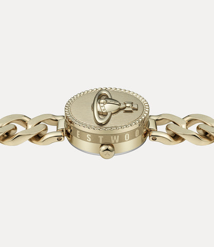Vivienne Westwood Orb Button 25mm Gold Strap Watch