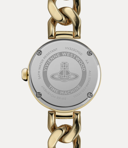 Vivienne Westwood Orb Button 25mm Gold Strap Watch