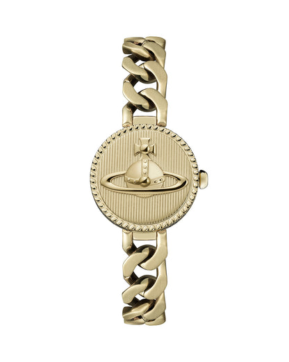 Vivienne Westwood Orb Button 25mm Gold Strap Watch