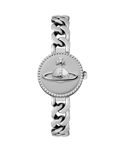 Vivienne Westwood Orb Button 25mm Silver Strap Watch