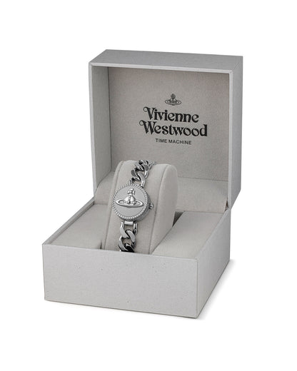 Vivienne Westwood Orb Button 25mm Silver Strap Watch