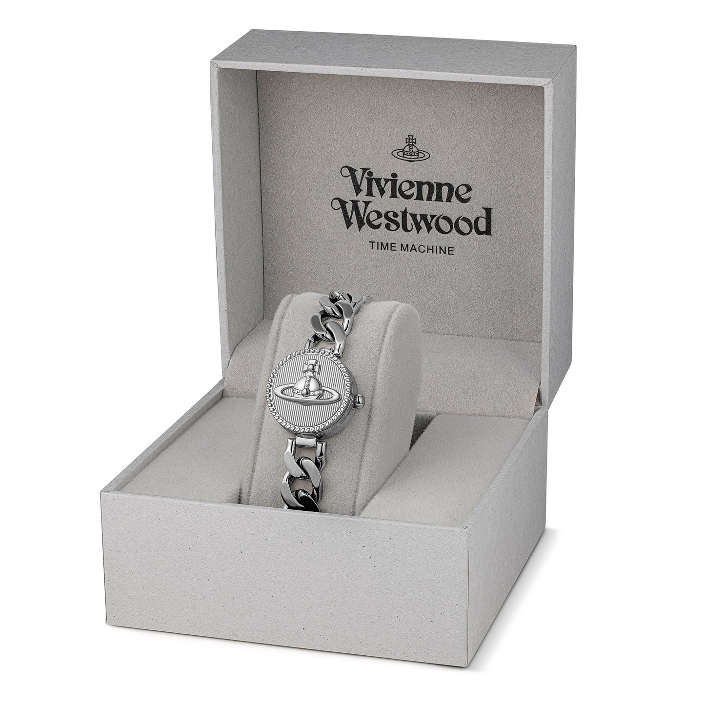 Vivienne Westwood Orb Button 25mm Silver Strap Watch