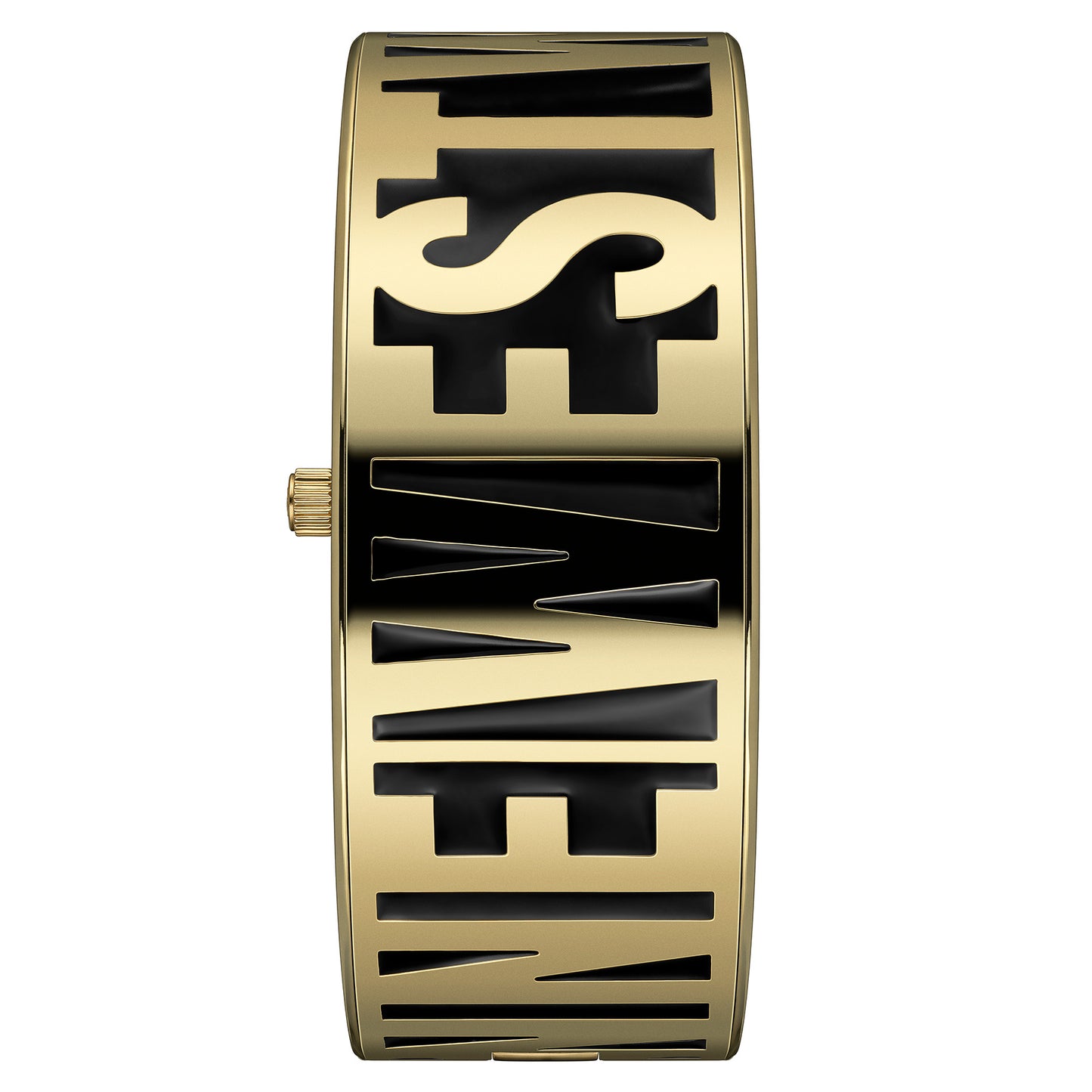 Vivienne Westwood Belvoir 25mm Black Gold Bangle Watch