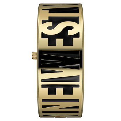Vivienne Westwood Belvoir 25mm Black Gold Bangle Watch