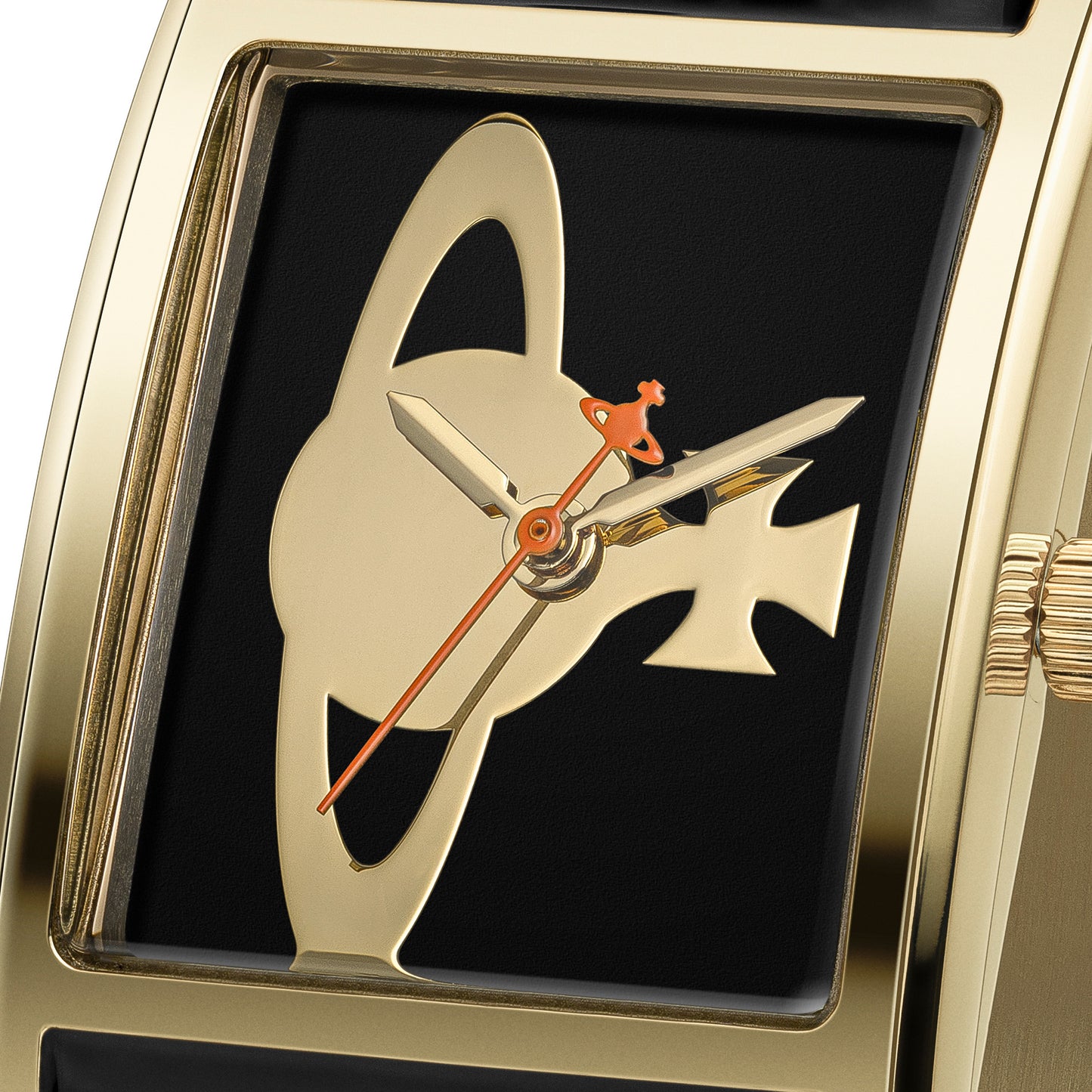 Vivienne Westwood Belvoir 25mm Black Gold Bangle Watch