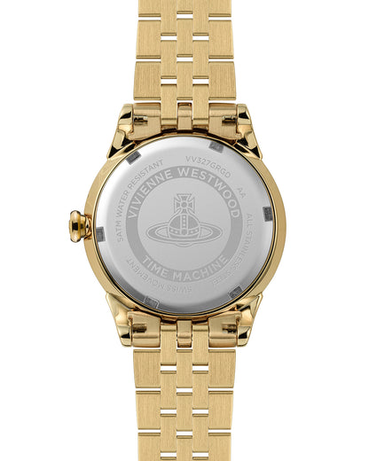 Vivienne Westwood Little Wallace 32mm Green Dial Gold Strap Watch
