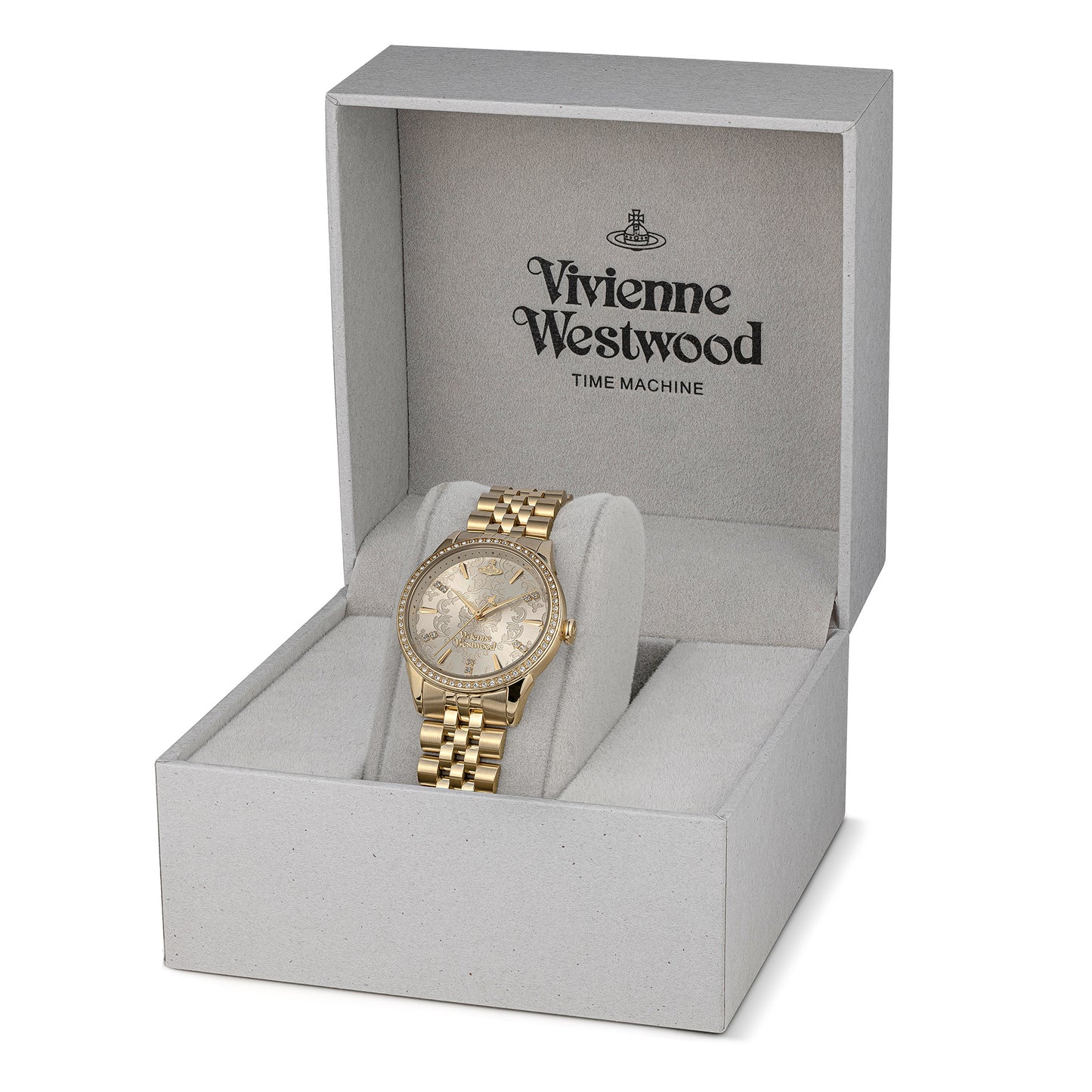 Vivienne Westwood Little Wallace 32mm Gold Dial Gold Strap Watch