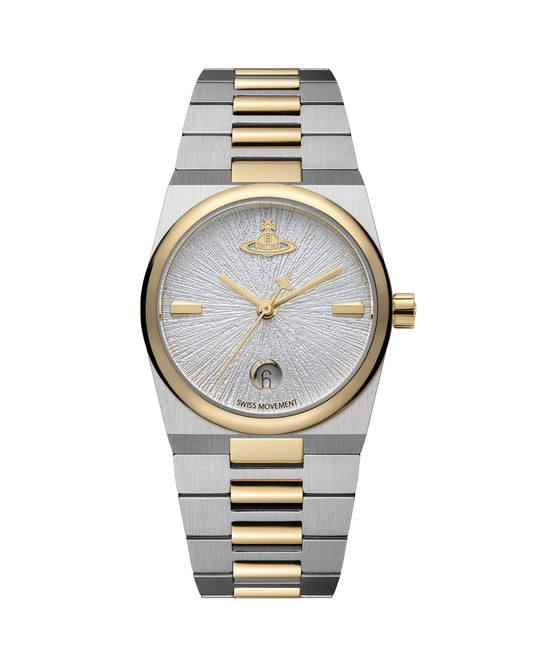 Vivienne Westwood The Hoxton 28mm Two Tone Strap Watch