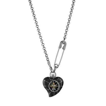 Vivienne Westwood Heart Pendant 32mm Black  Watch
