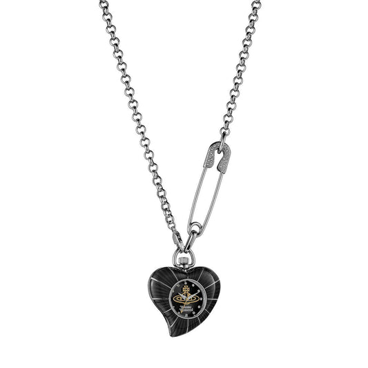 Vivienne Westwood Heart Pendant 32mm Black  Watch