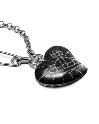 Vivienne Westwood Heart Pendant 32mm Black  Watch